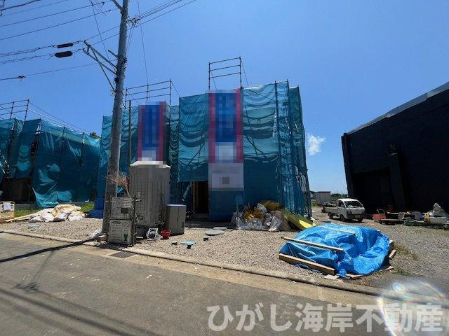 茅ヶ崎市行谷　新築戸建　全3棟の外観|6月22日撮影　建築中　現地外観