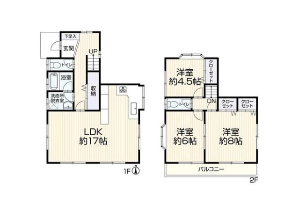 厚木市関口　中古戸建の間取り|間取図「厚木市関口　中古戸建」