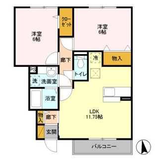 【間取り】 | グランベルクB