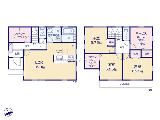 春日部市大場第9　新築一戸建て　1号棟の間取り