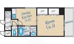 プルミエール江坂の間取り