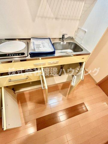 La Doueur江坂のキッチン|キッチン下収納