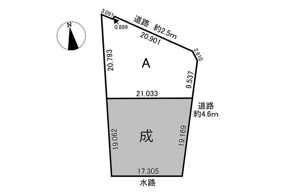 2区画分譲地　太郎丸中島　A区画
