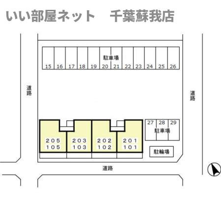ファーストターフ鎌取　Ａの区画図