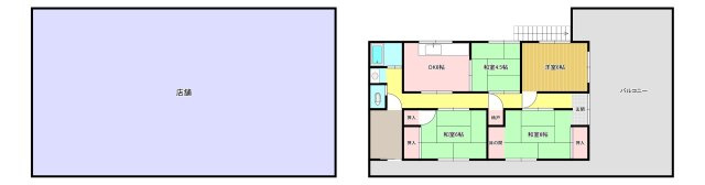 船木　店舗兼住宅の間取り