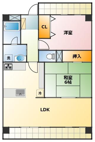 春日グリーンフラッツの間取り