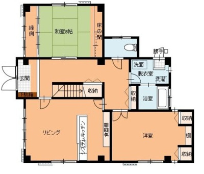  | 淡路市久留麻　中古住宅 | 1階平面図　概略図により現地を優先します