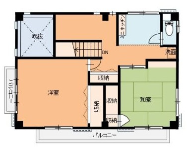  | 淡路市久留麻　中古住宅 | 2階平面図　概略図により現地を優先します