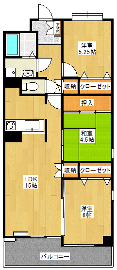 カーサウエムラⅢの間取り
