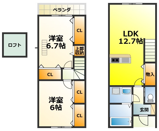 アドラブールヴィラの間取り