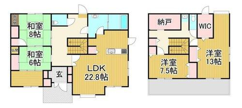 山田町　中古戸建の間取り