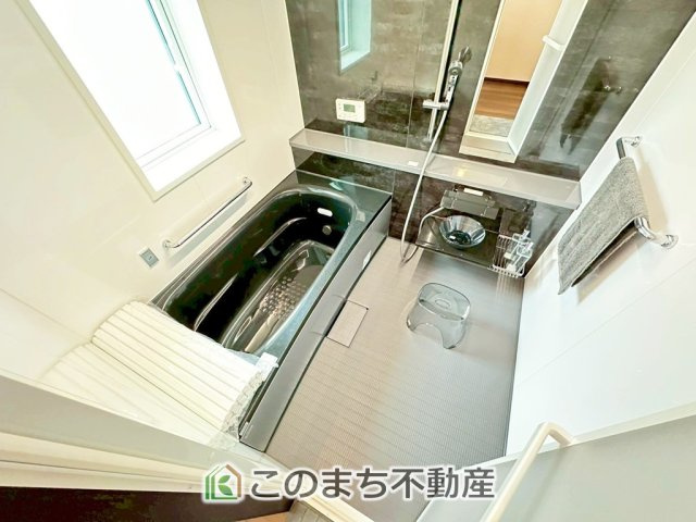 宇都宮市鶴田町　平屋＋モデルハウスの浴室|ゆったりと入れるフルオートバスはお子様との団らんバスタイムが楽しめます♪

