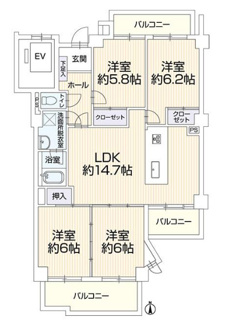 【間取り】 | 【三旺マンション藤森】✨️仲介手数料無料✨️猪子石小学校・猪高中学校