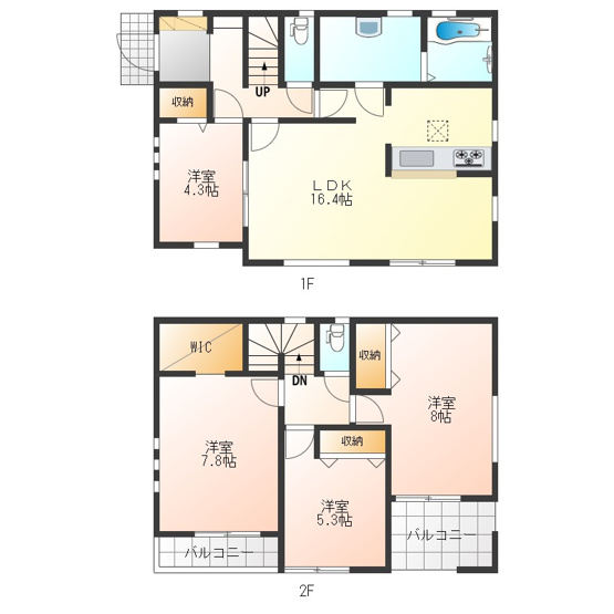 【参考プラン】 | あきる野市伊奈　売地　全16区画　15号区 | 参考プラン間取図