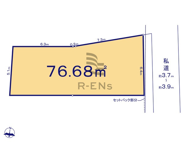 【土地図】 | 練馬区小竹町２丁目　売地　B区画 | お好きなハウスメーカーで建築可能になります☆