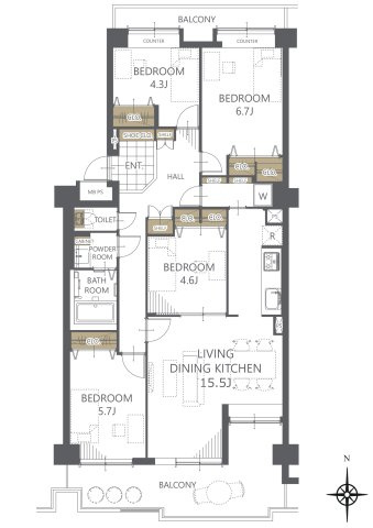 【間取り】リヴァージュ高林 