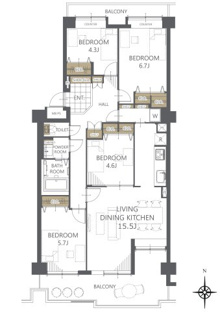 【間取り】リヴァージュ高林 