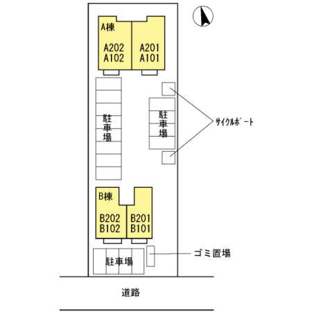 セジュールSAITOU A棟の区画図