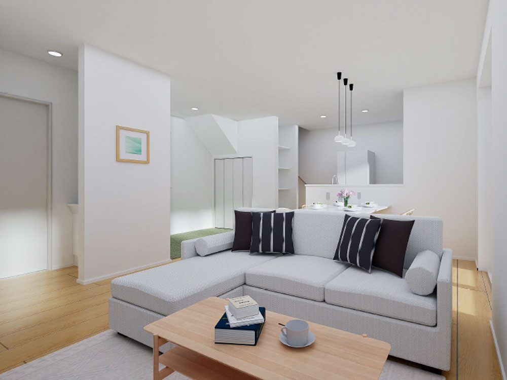 【No.7443】湖山町南新築/3LDK/4帖WIC付の居間・リビング