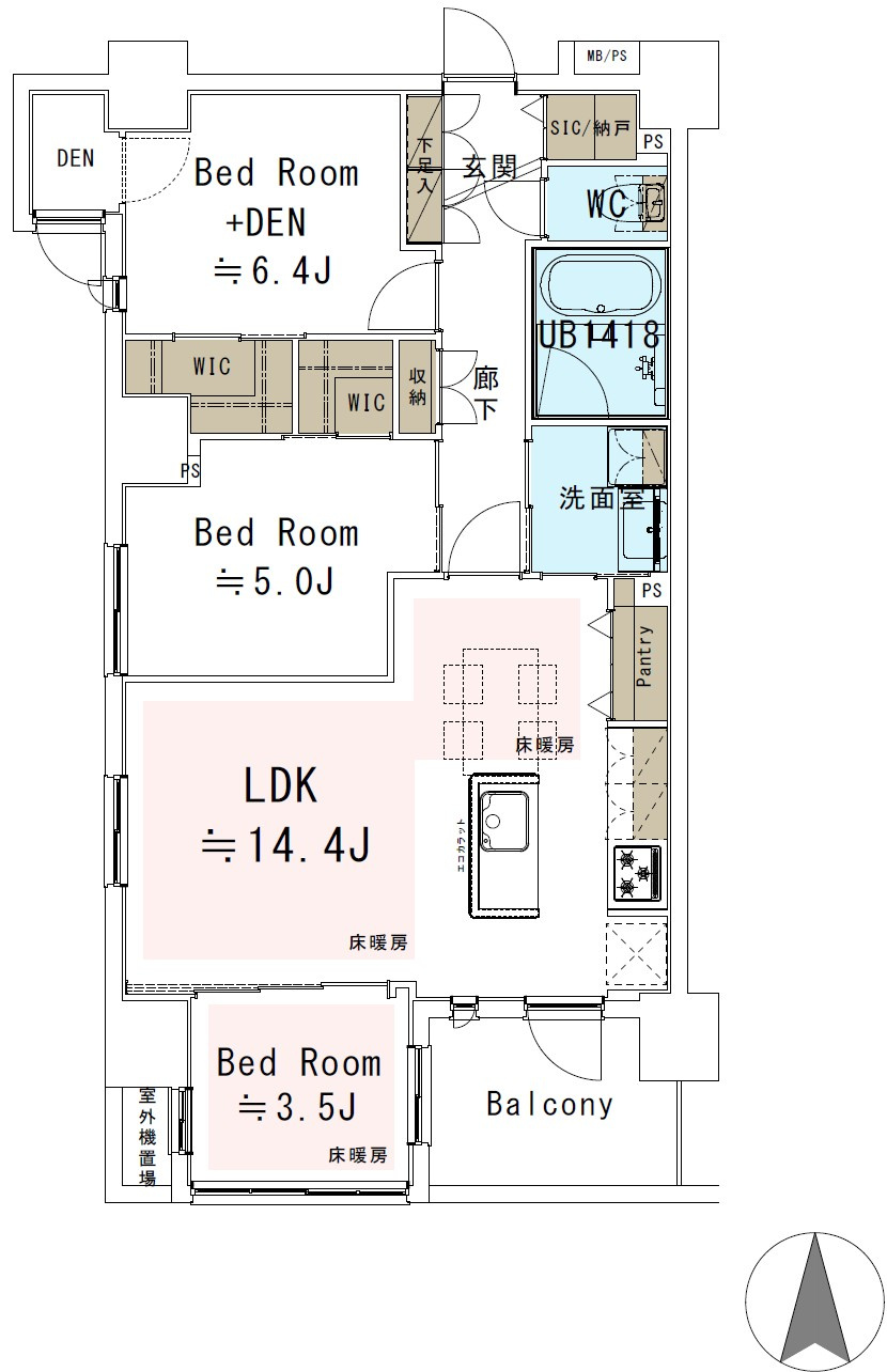 【間取り】 | ライオンズマンション猿江恩賜公園