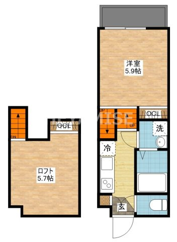 デ・クメール空港通りの間取り