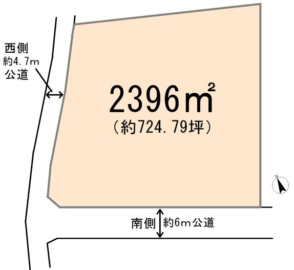 東松山市上唐子 土地724坪の土地図|分割売買相談できます！
