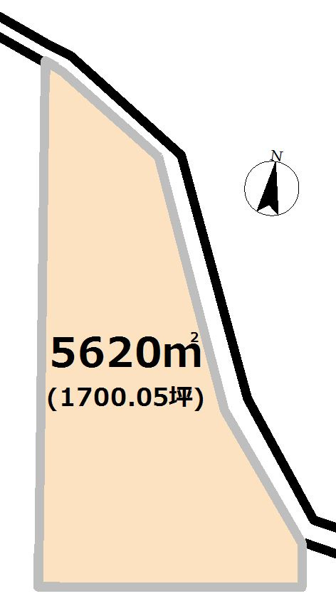 静岡県熱海市伊豆山　土地1700坪の土地図