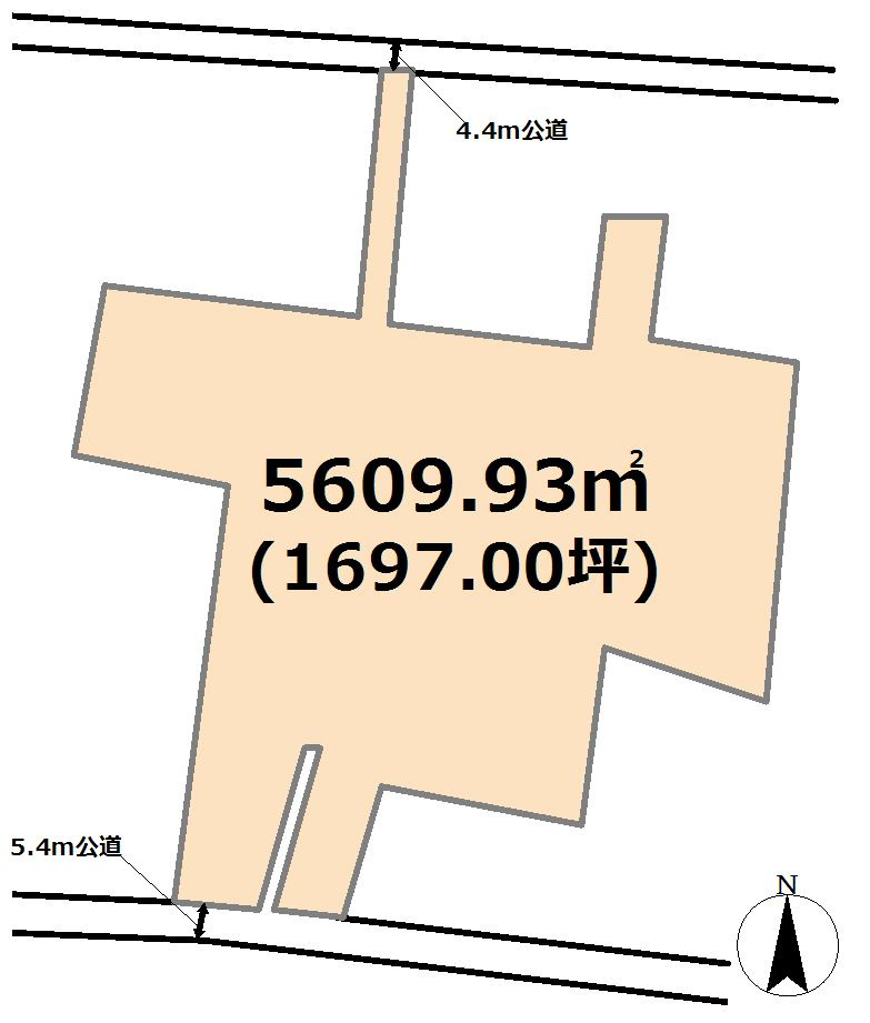 寄居町露梨子土地　1697坪の土地図