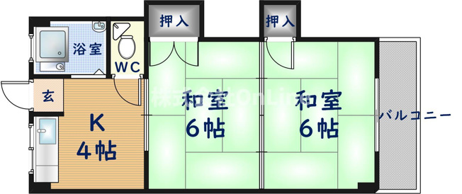 【間取り】 | 西山本コーポラス3号