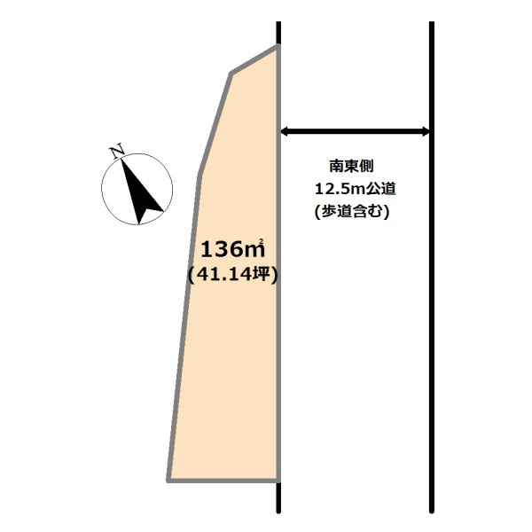 東松山市東平土地　41坪の土地図