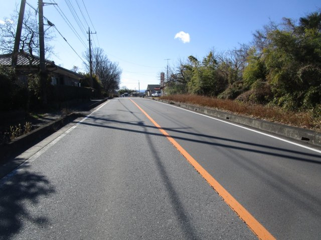 東松山市東平　土地235坪の周辺|南東側約12.5ｍ県道に約34.6ｍ接道