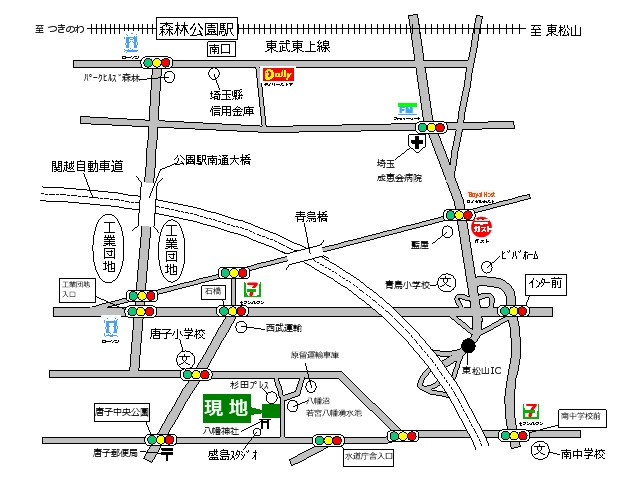 東松山市石橋　土地300坪の地図