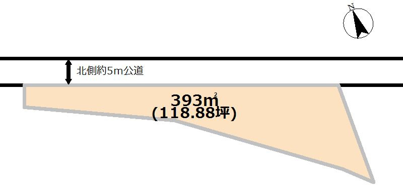 比企郡滑川町山田　土地118坪の土地図