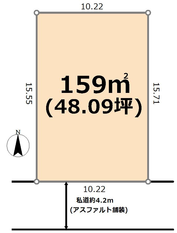 東松山市大谷　土地48坪の土地図
