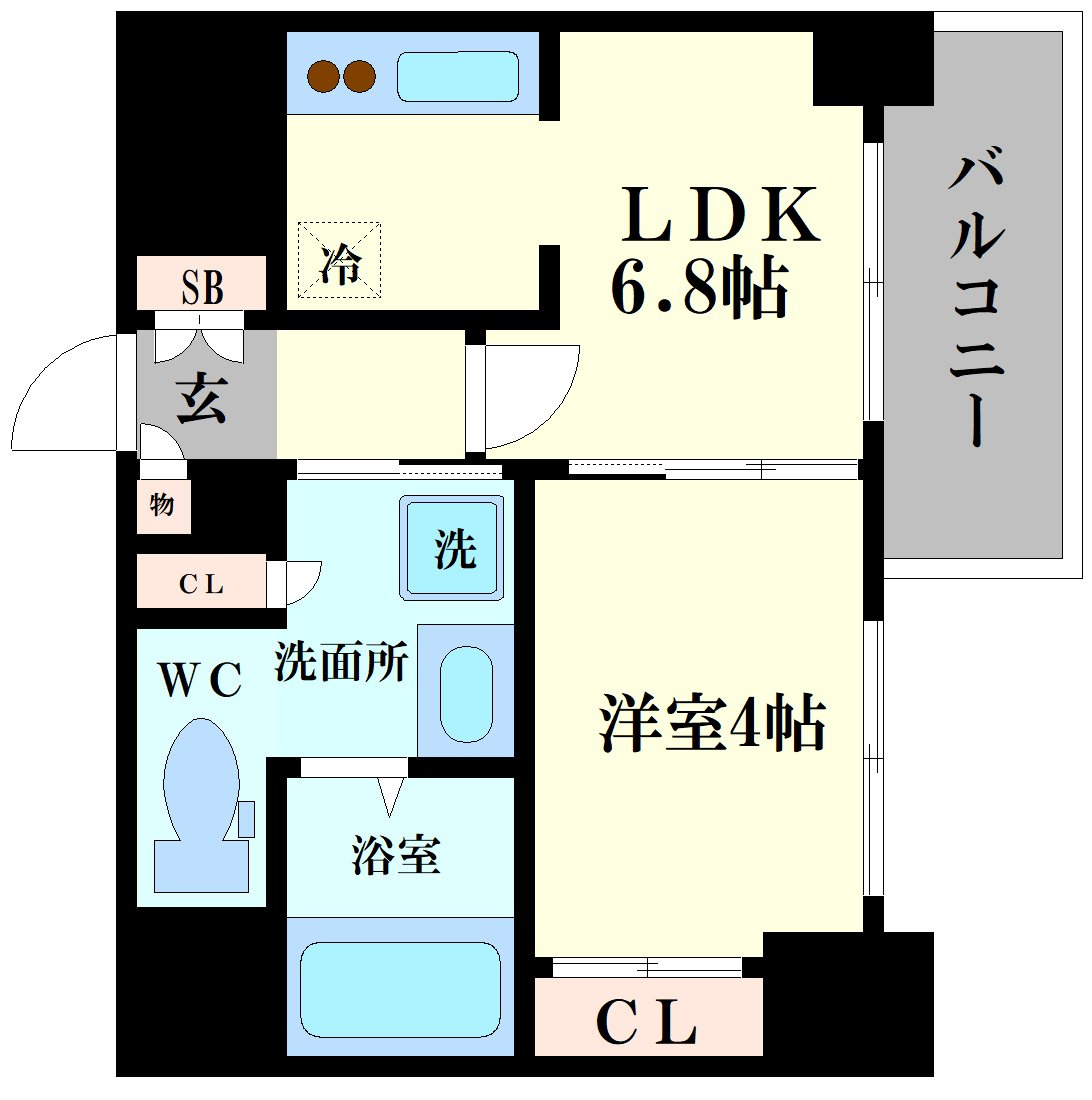 エスライズ難波Ⅲの間取り