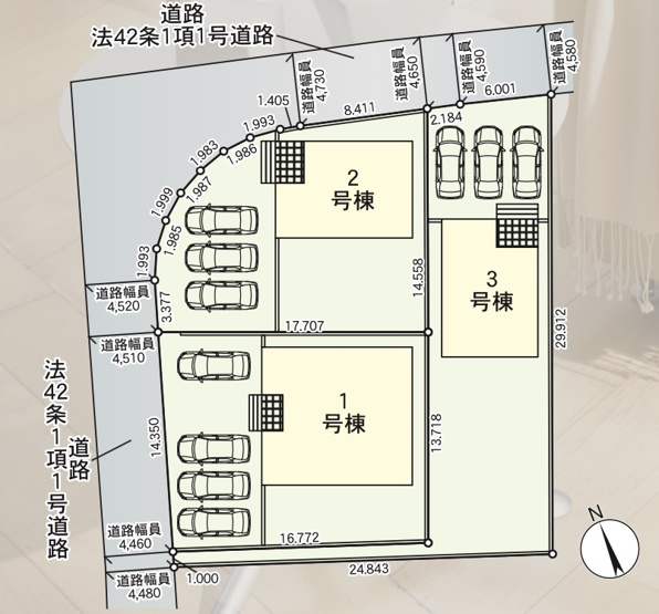 【区画図】 | 神川町新里第3  クレイドルガーデン　新築戸建　全3棟　2号棟