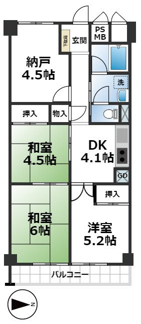 室町スカイハイツの間取り