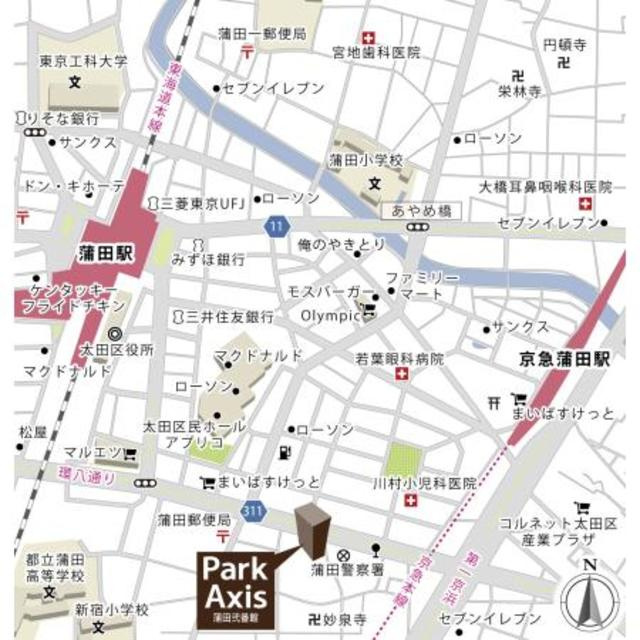 パークアクシス蒲田弐番館の地図