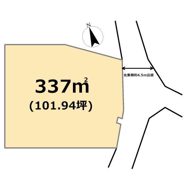 東松山市岡土地　101坪の土地図