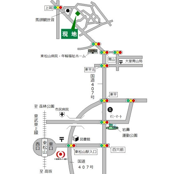 東松山市岡土地　101坪の地図