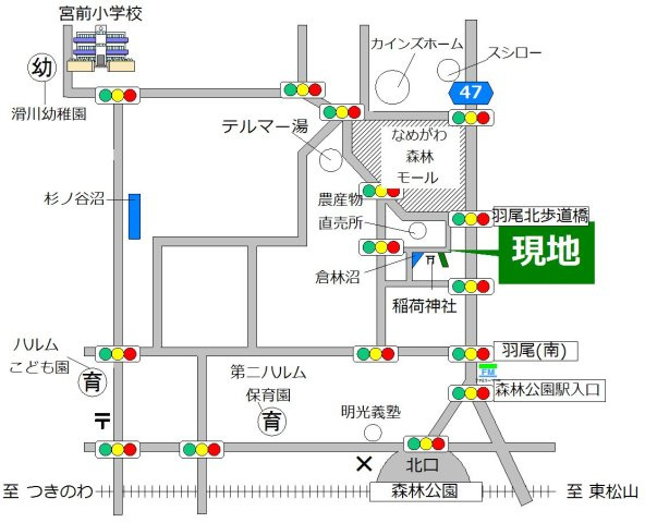 比企郡滑川町羽尾　土地110坪の地図