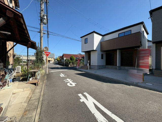新築戸建　江南市古知野町2期　全2区画分譲の前面道路含む現地写真|■前面道路　■ヤマダ不動産　株式会社リライフ　
■夢のマイホーム購入をフルサポートします！