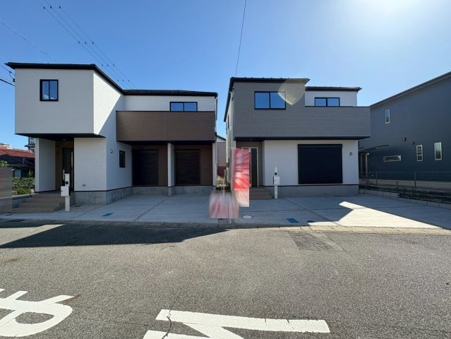 新築戸建　江南市古知野町2期　全2区画分譲の外観|「現地（2025年10月9日）撮影」　
■全体写真　
■ヤマダ不動産　株式会社リライフ　