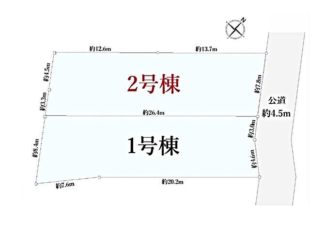 駐車場２台は当たり前よねぇ♪【保土ケ谷区仏向町】新築戸建の区画図