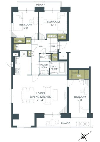 【間取り】サーム青葉 