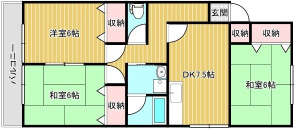 【間取り】 | ハイツ浜