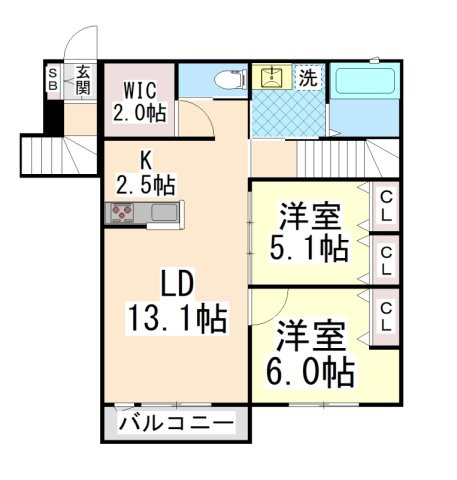 Aparutoman岡本の間取り