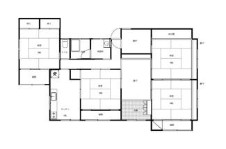 【間取り】 | 【北杜市須玉町穴平】平坦な土地に佇む平家物件