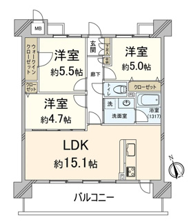 【間取り】 | 藤和シティホームズ江坂Ⅱ
