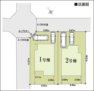 仲介手〇料不要　リナージュ合志市須屋群窪第1期【西合志東小・西合志南中】の区画図